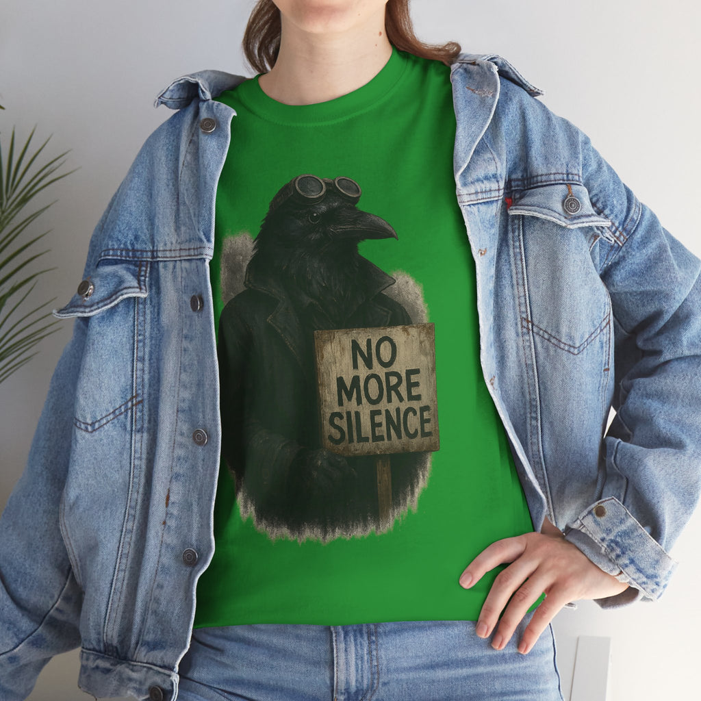Raven Protest Tee - Unisex Heavy Cotton Tee, Graphic Shirt for Activists, Statement T-Shirt, Gift for Social Justice Advocates, No [...]