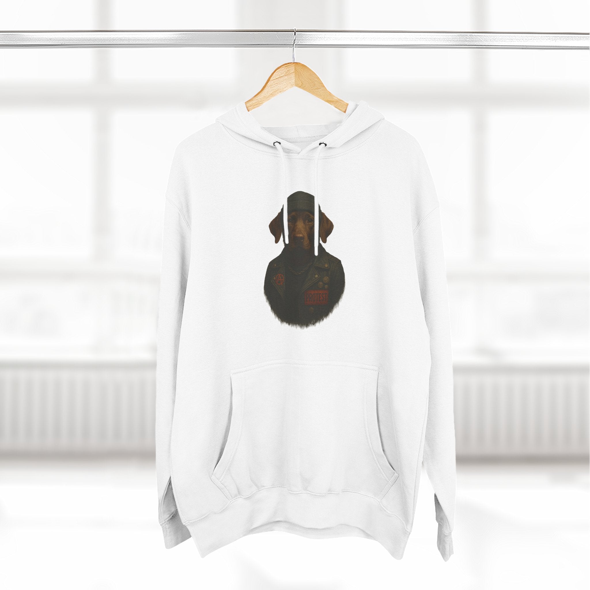 Three-Panel Fleece Hoodie