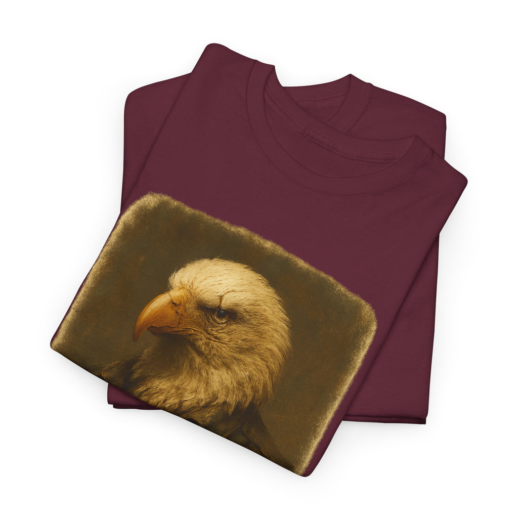 Eagle Graphic Tee, Unisex Heavy Cotton T-Shirt, Nature Lover Gift, Casual Wear, Patriotic Apparel, Unique Eagle Design