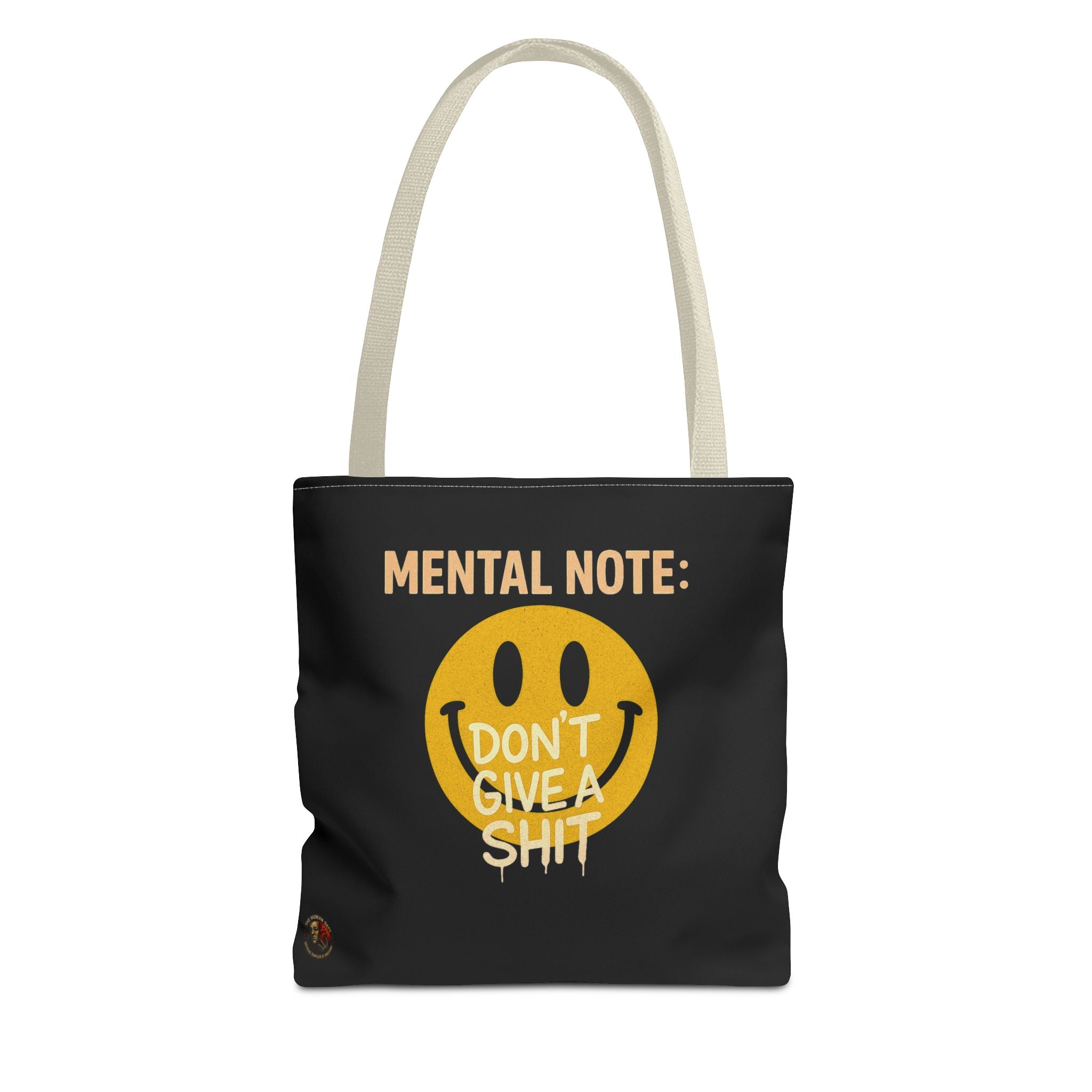 Smiley Face Tote Bag, Motivational Bag, Eco-Friendly Shopper, Gift for Friends, Everyday Use, Mental Note Design