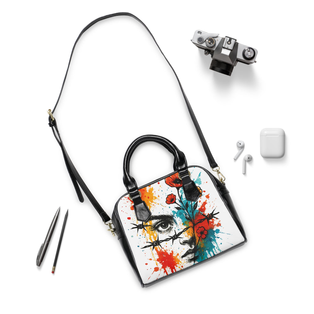 Vibrant Art Tote for Bold Individuals, Floral Shoulder Handbag, Statement Bag, Unique Gift for Art Lovers, Fashion Accessory