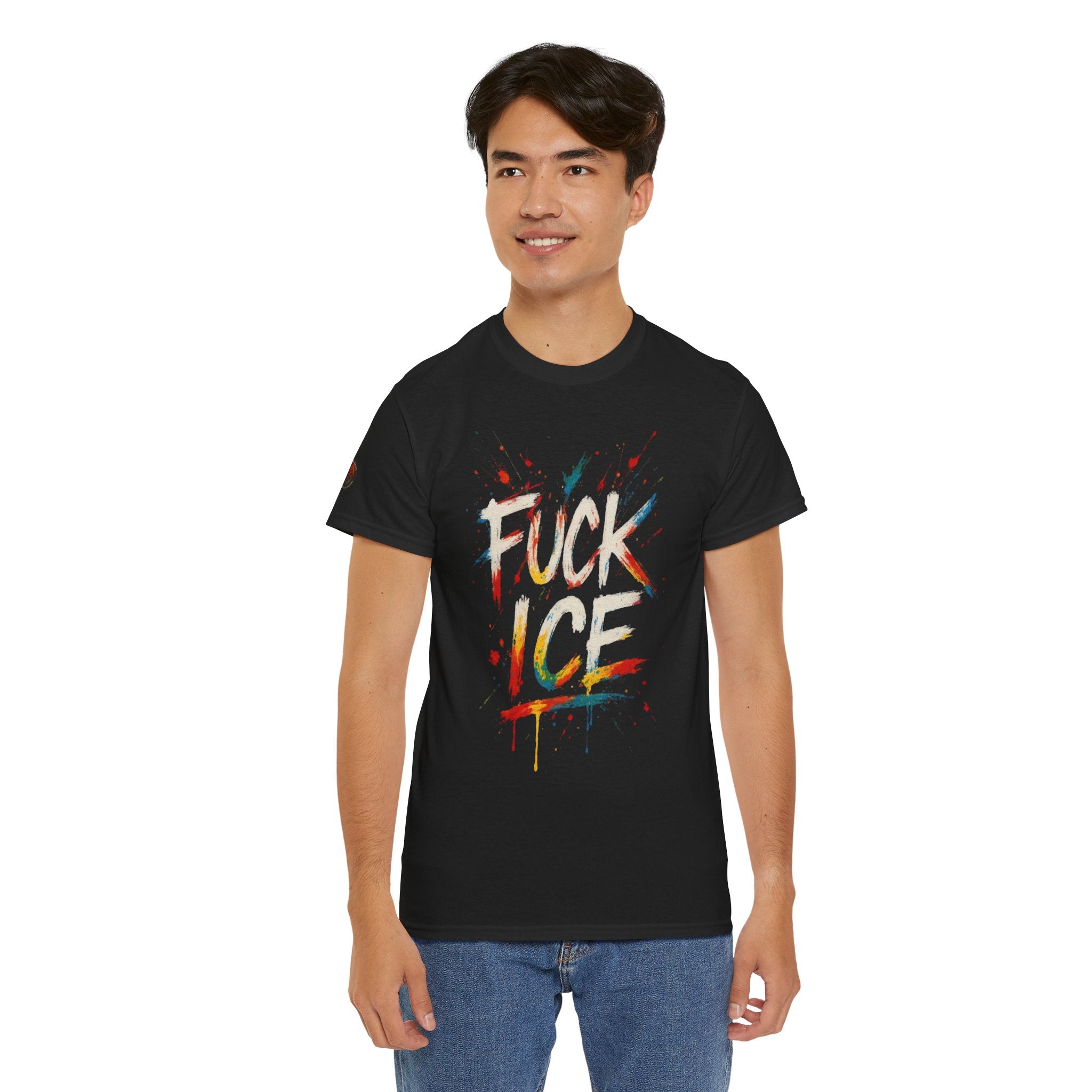 Bold Statement Tee: 'F*CK ICE' Unisex Heavy Cotton T-Shirt
