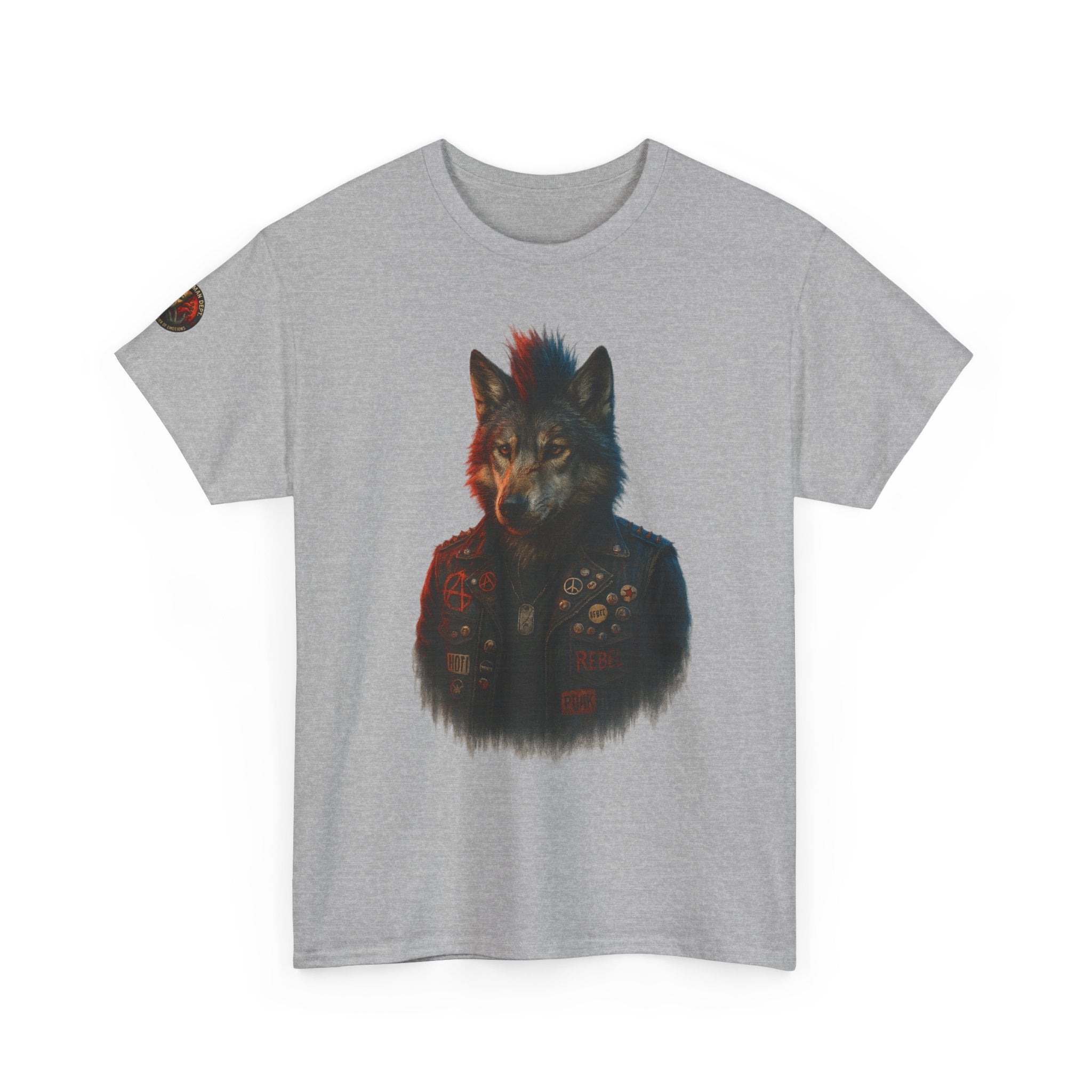 Wolf Art Unisex Heavy Cotton Tee, Graphic Tee, Casual Wear, Animal Lover Gift, Statement T-Shirt, Unique Fashion