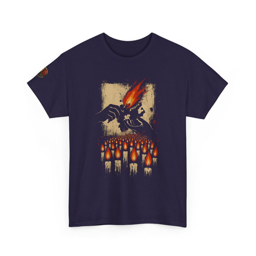 Graphic Tee - Symbolic Candles Society Hand Off Print