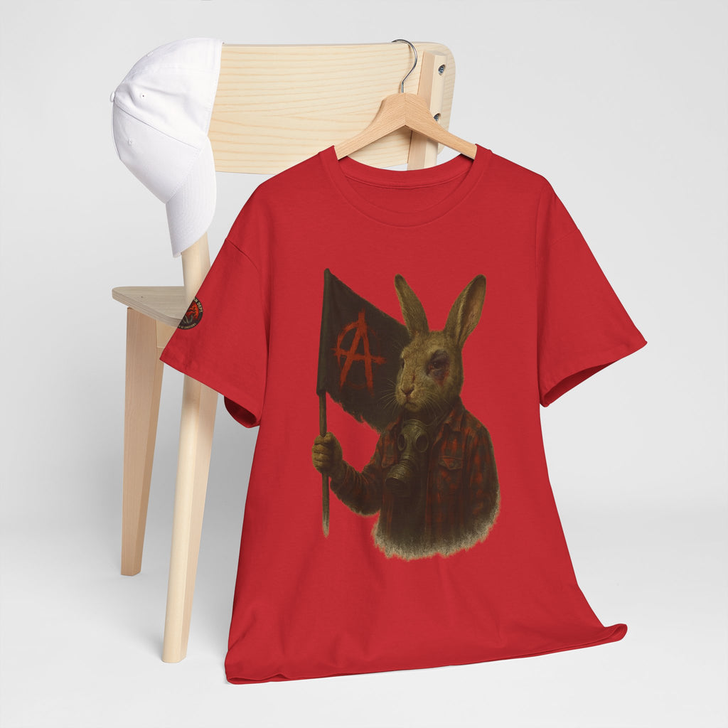 Rebellious Rabbit Art Tee, Cool Graphic Tee, Animal Lover Gift, Unisex Casual Shirt, Edgy Fashion Tee, Quirky Gift Idea