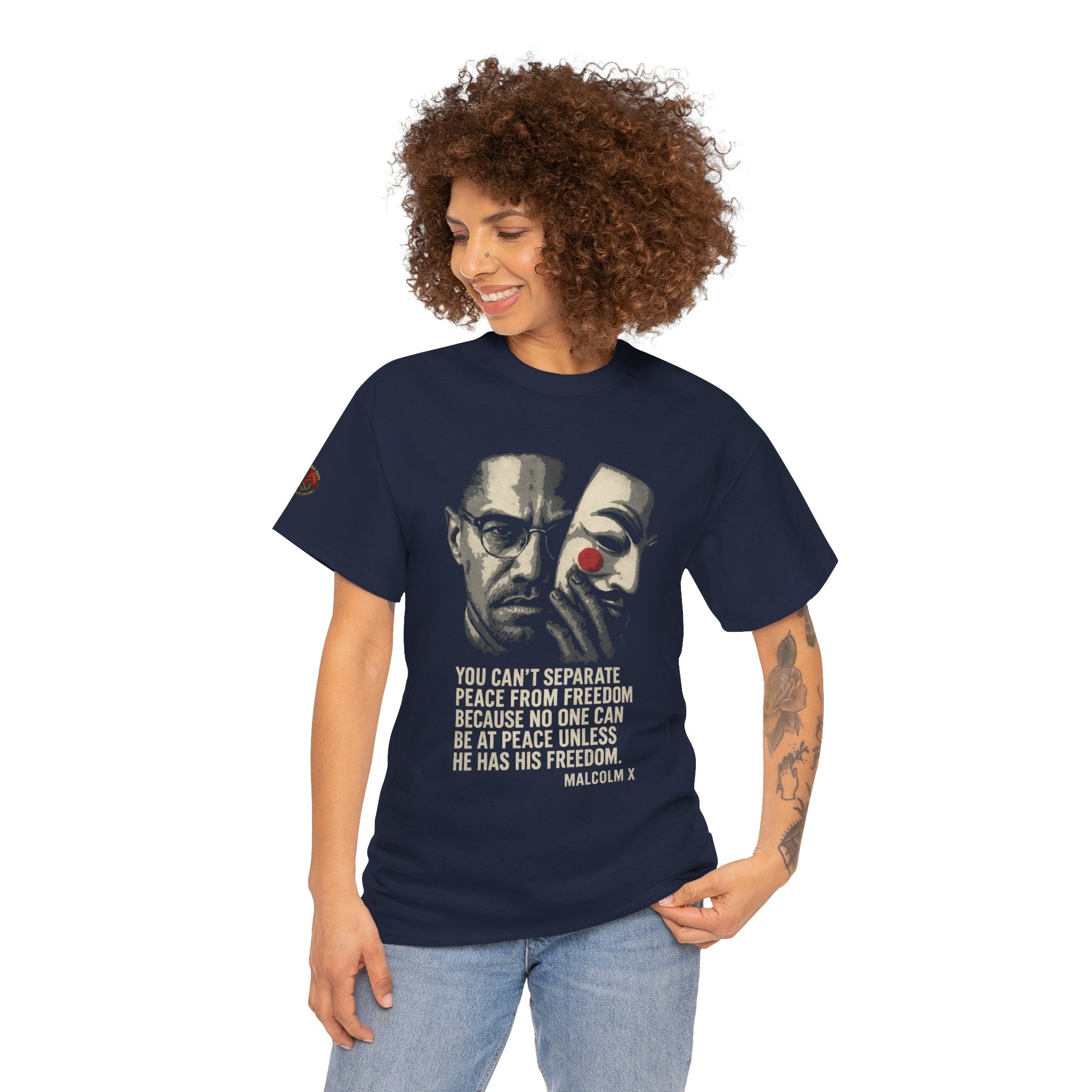Graphic Tee with Malcom X Quote - Unisex