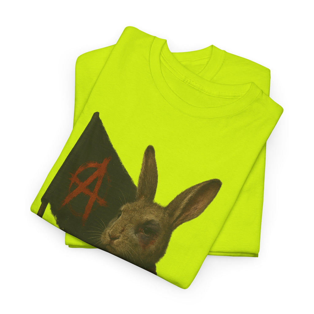 Rebellious Rabbit Art Tee, Cool Graphic Tee, Animal Lover Gift, Unisex Casual Shirt, Edgy Fashion Tee, Quirky Gift Idea