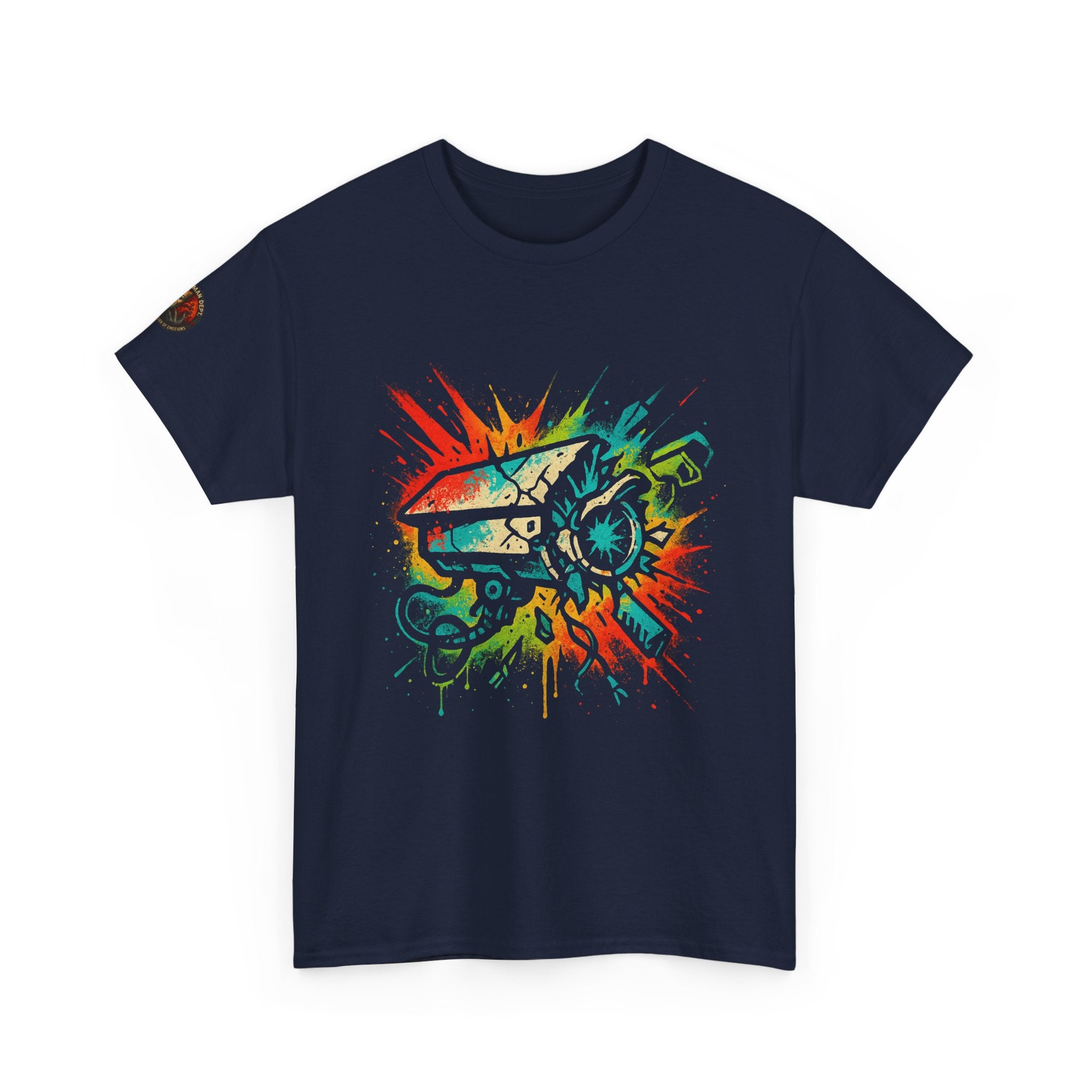 Colorful Splash Censorship Art Unisex Heavy Cotton Tee
