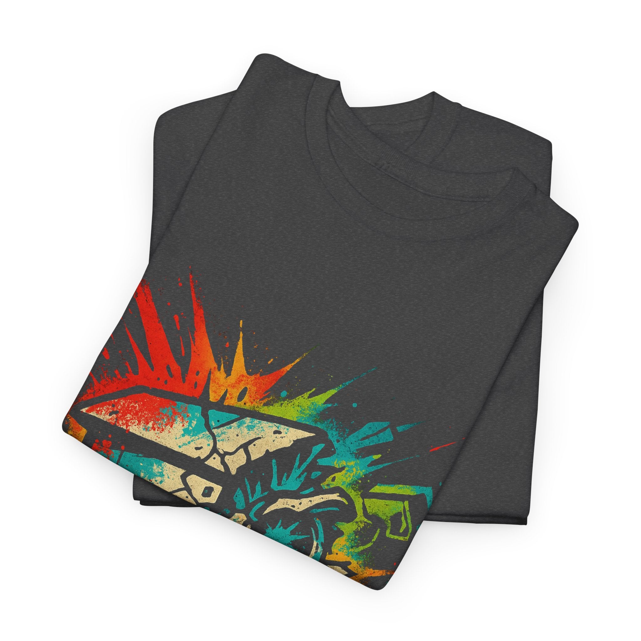 Colorful Splash Censorship Art Unisex Heavy Cotton Tee