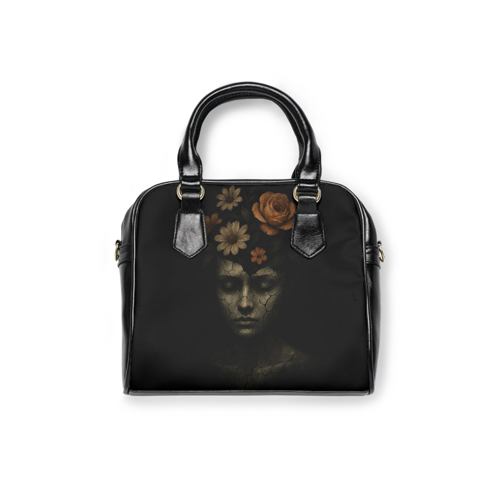 Mystical Shoulder Handbag with Artistic Portraits, Floral Crossbody Purse, Unique Tote for Women, Gifts for Her, Fashion Statement