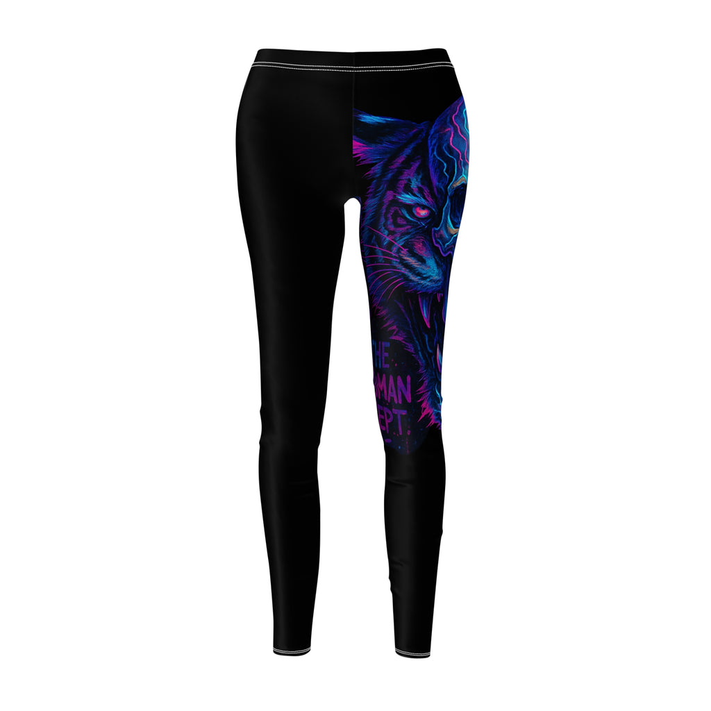Vivid Skull & Wolf Print Leggings