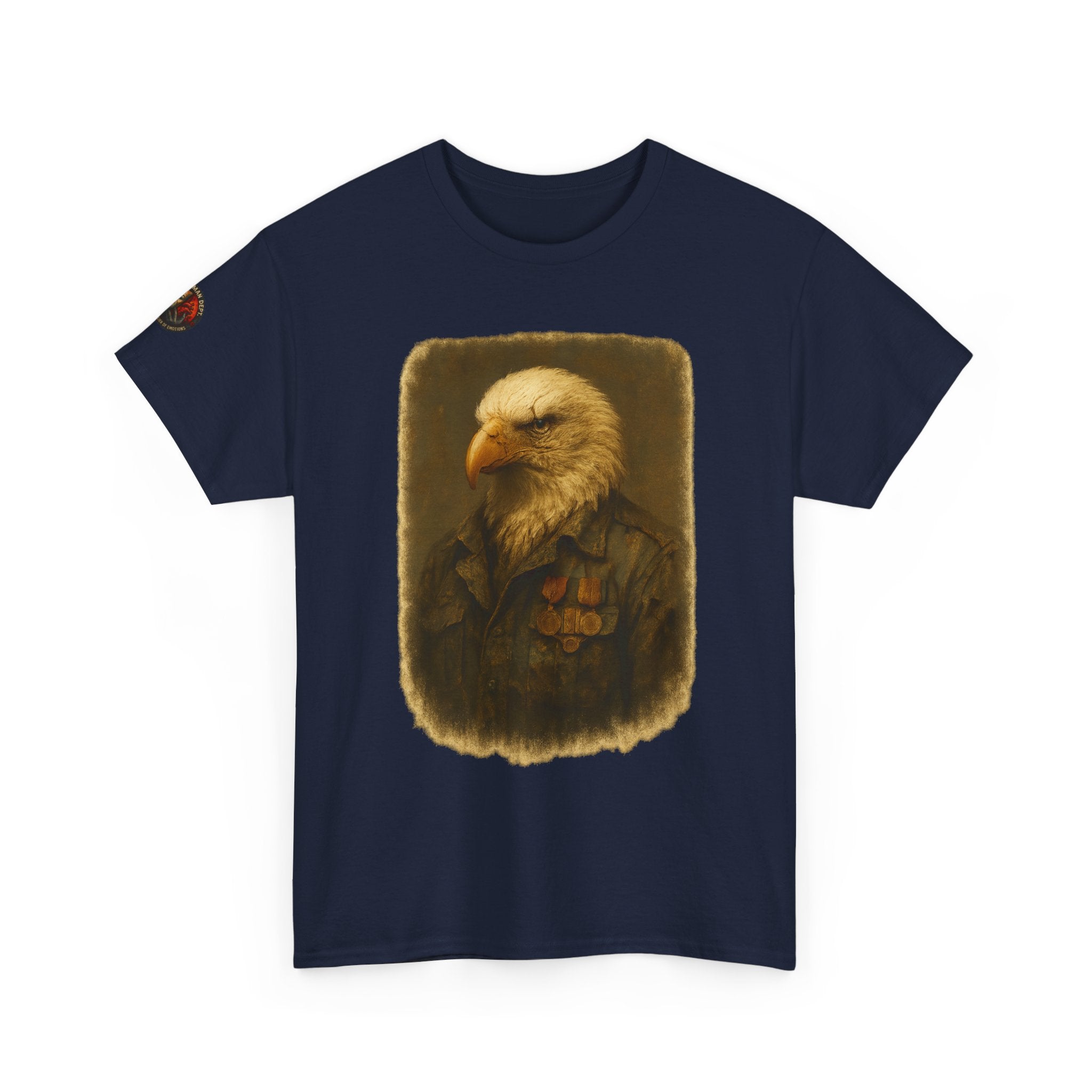 Eagle Graphic Tee, Unisex Heavy Cotton T-Shirt, Nature Lover Gift, Casual Wear, Patriotic Apparel, Unique Eagle Design