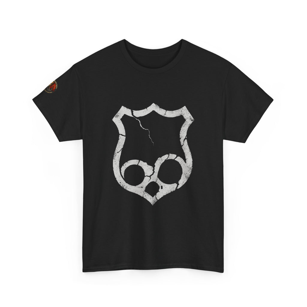 Cracked Shield Graphic Tee - Unisex Heavy Cotton T-Shirt