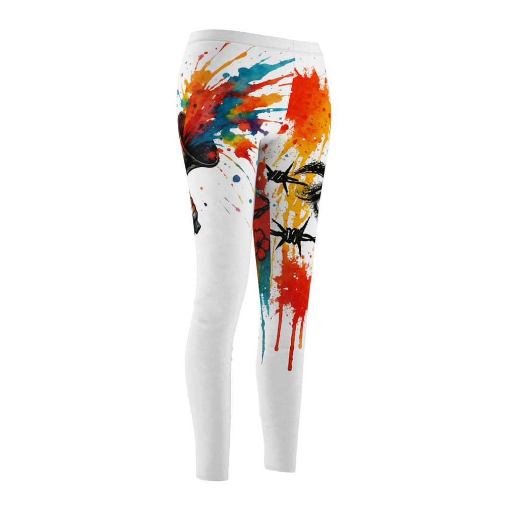 Artistic Women's Casual Leggings with Colorful Prints