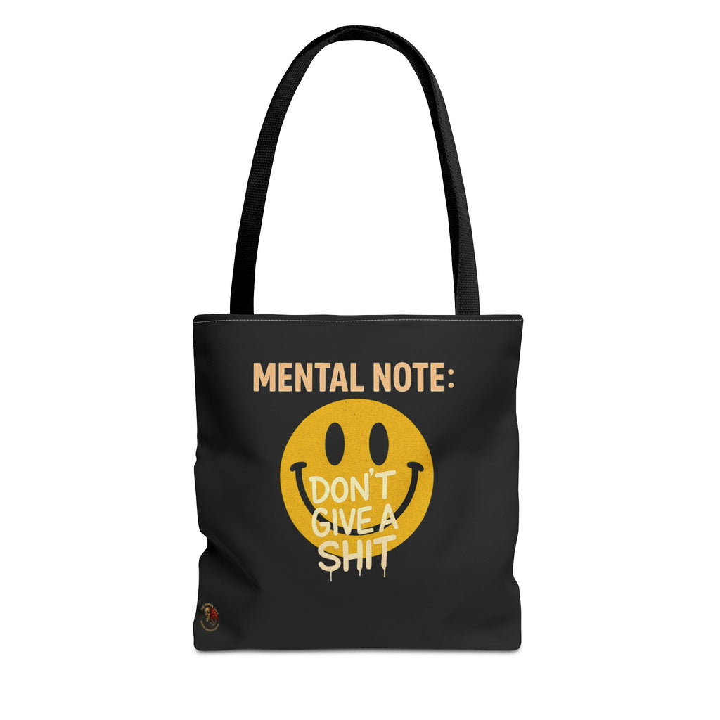 Smiley Face Tote Bag, Motivational Bag, Eco-Friendly Shopper, Gift for Friends, Everyday Use, Mental Note Design