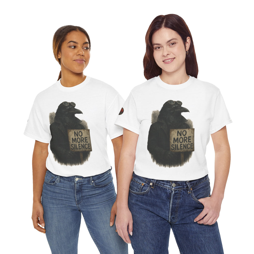 Raven Protest Tee - Unisex Heavy Cotton Tee, Graphic Shirt for Activists, Statement T-Shirt, Gift for Social Justice Advocates, No [...]