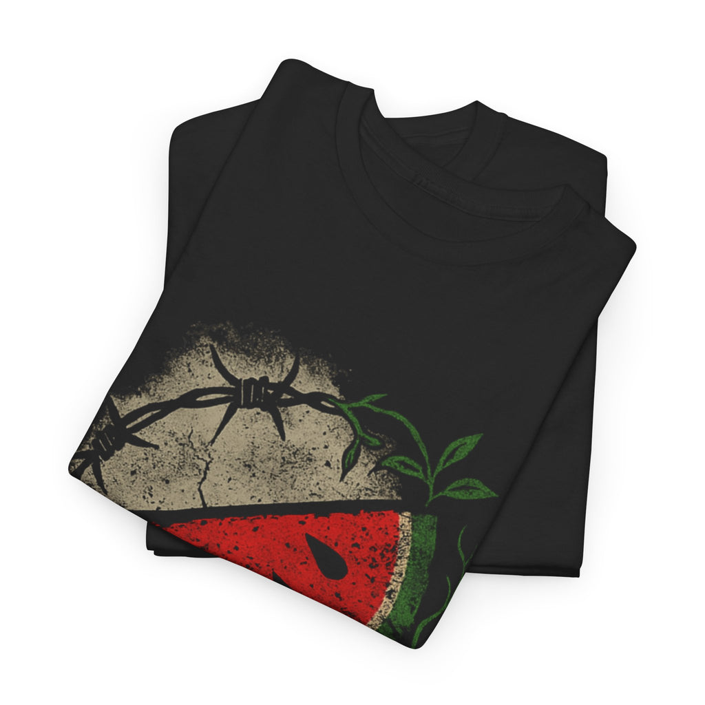Watermelon Moon Free Pal, Unisex Heavy Cotton Tee - Trendy Graphic Shirt for Summer