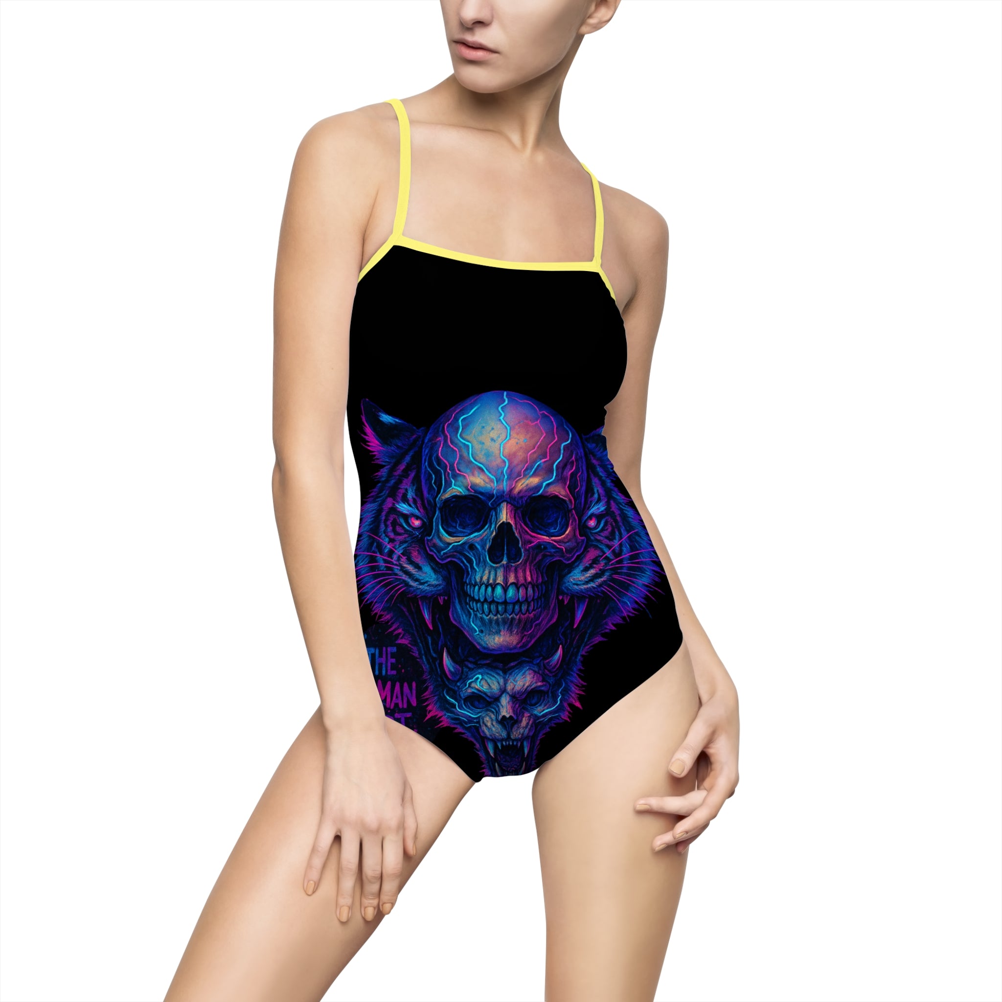 Women's Human Dept One-piece Swimsuit (AOP)