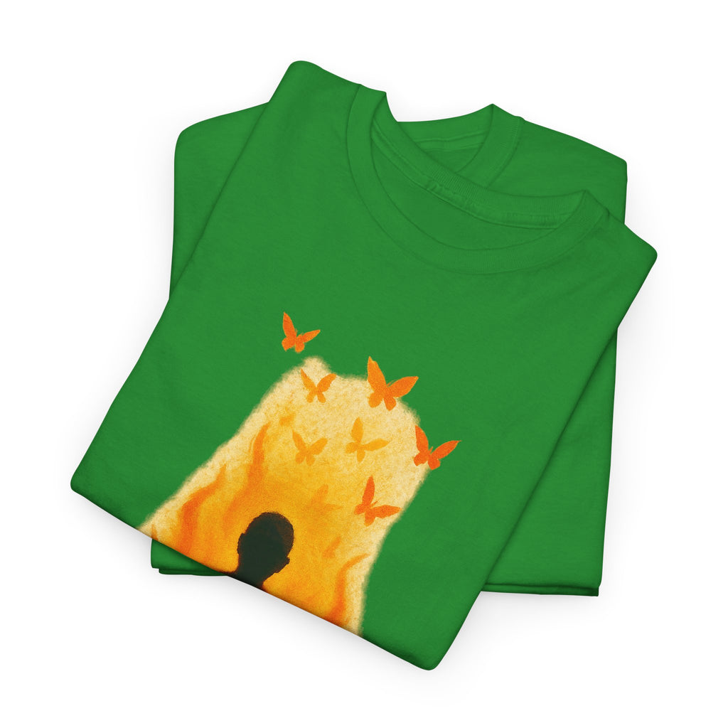 Unisex Heavy Cotton Tee/ Burning Peace