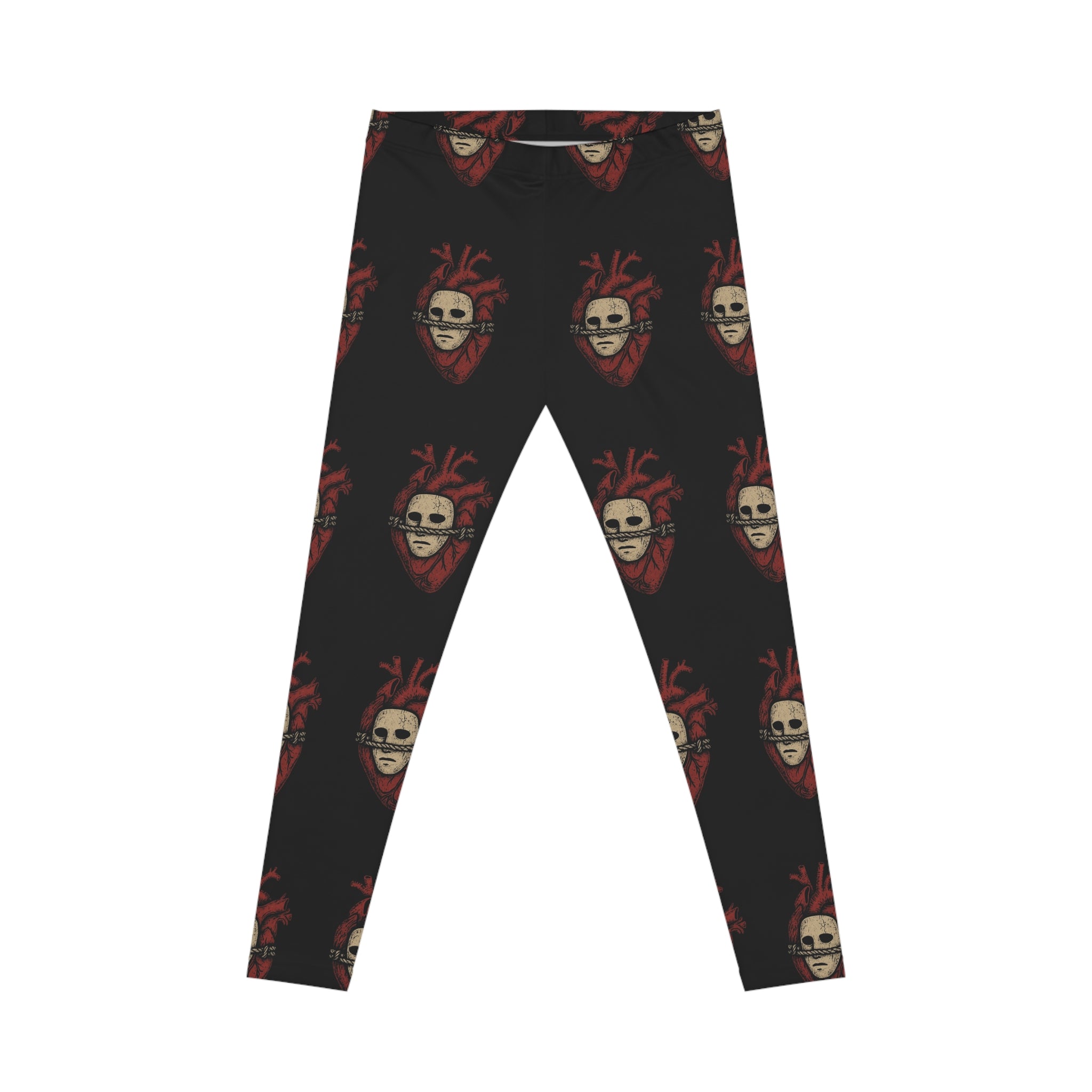Gothic Heart Printed Women's Leggings