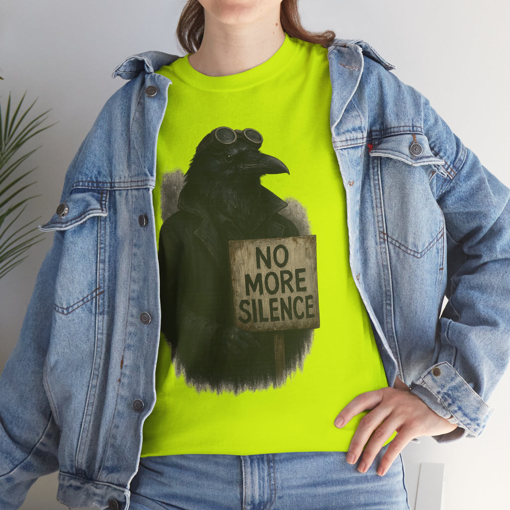 Raven Protest Tee - Unisex Heavy Cotton Tee, Graphic Shirt for Activists, Statement T-Shirt, Gift for Social Justice Advocates, No [...]