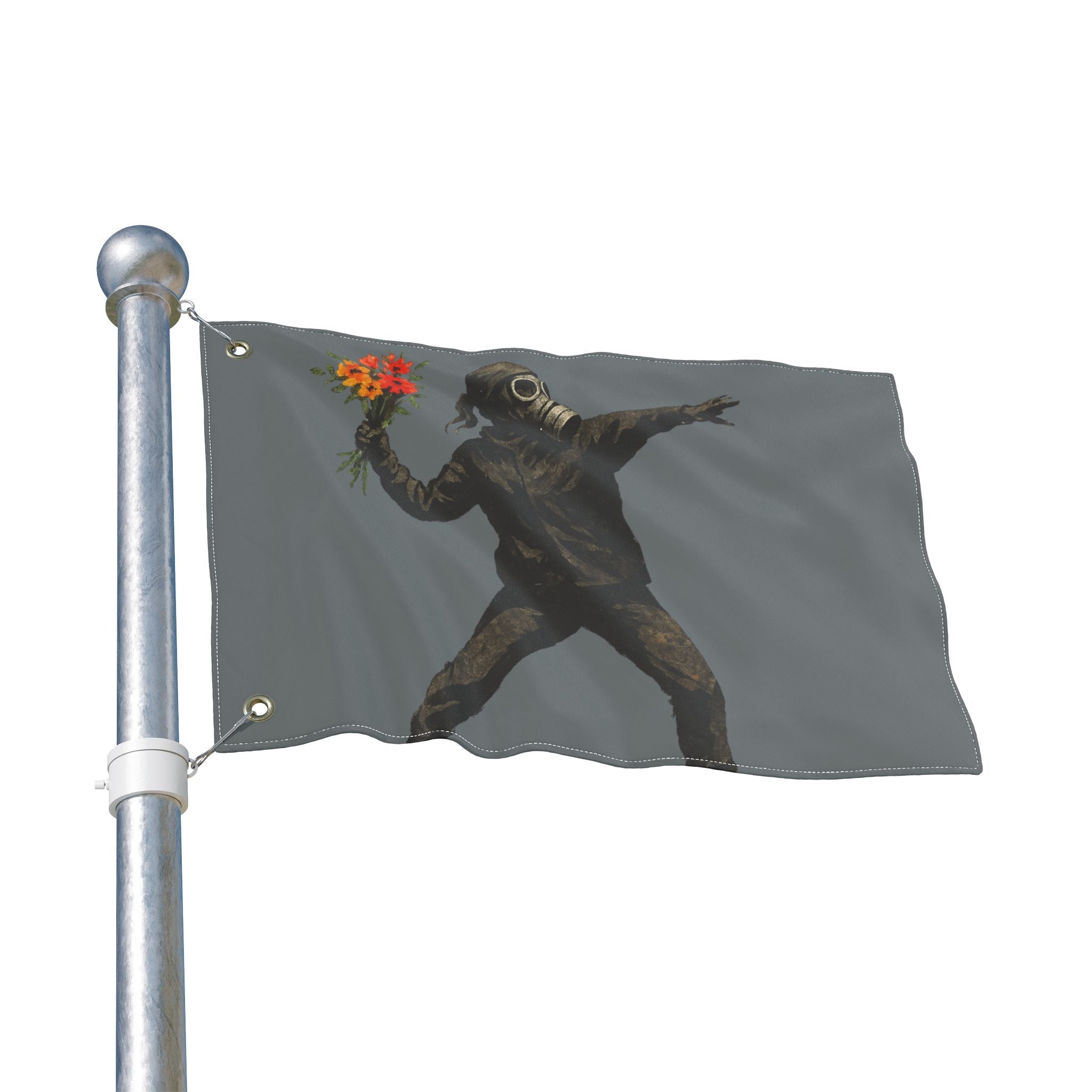 Edgy Double Sided Flag, Unique Art Flag, Protest Decor, Outdoor Wall Art, Home and Office Banner, Gift for Activists