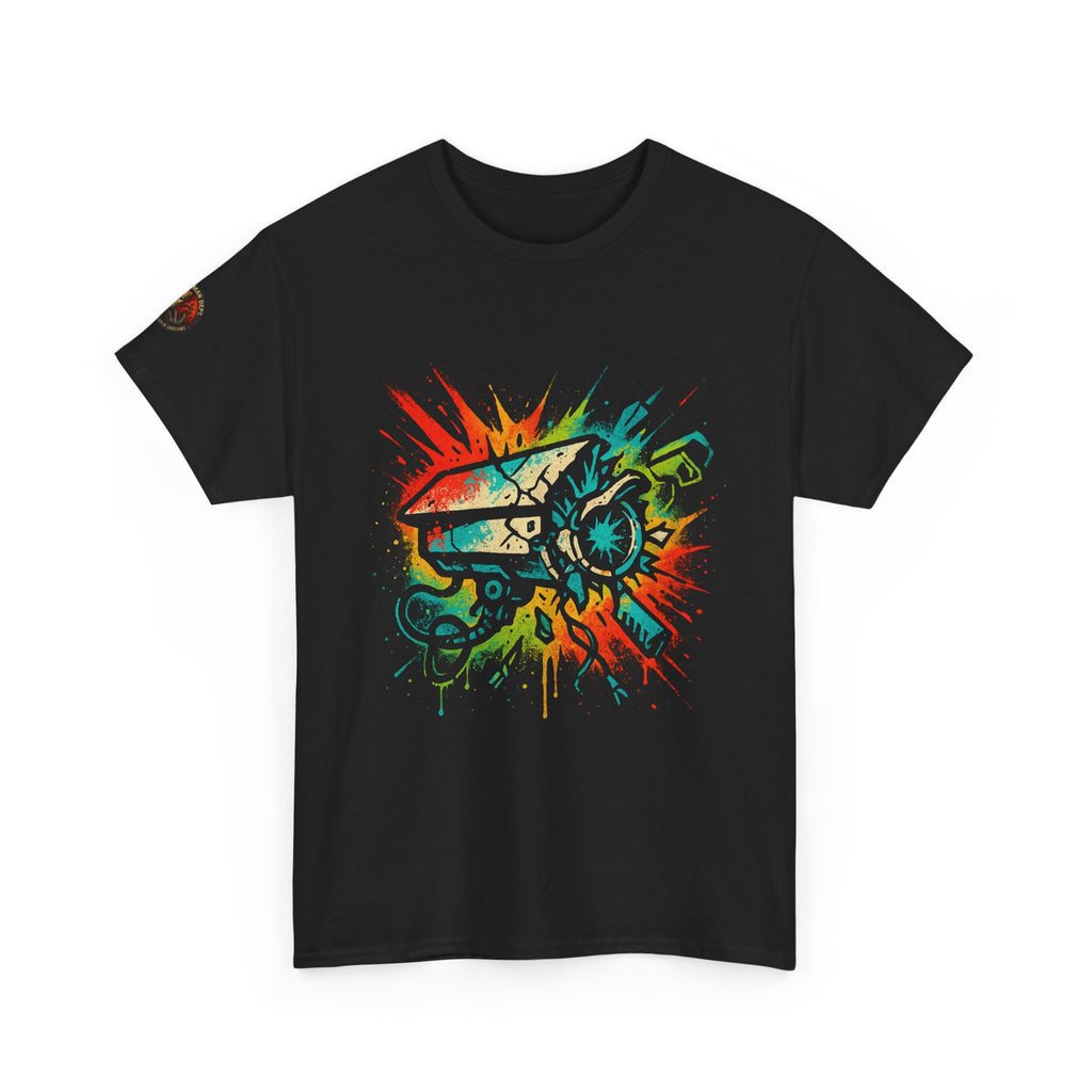 Colorful Splash Censorship Art Unisex Heavy Cotton Tee