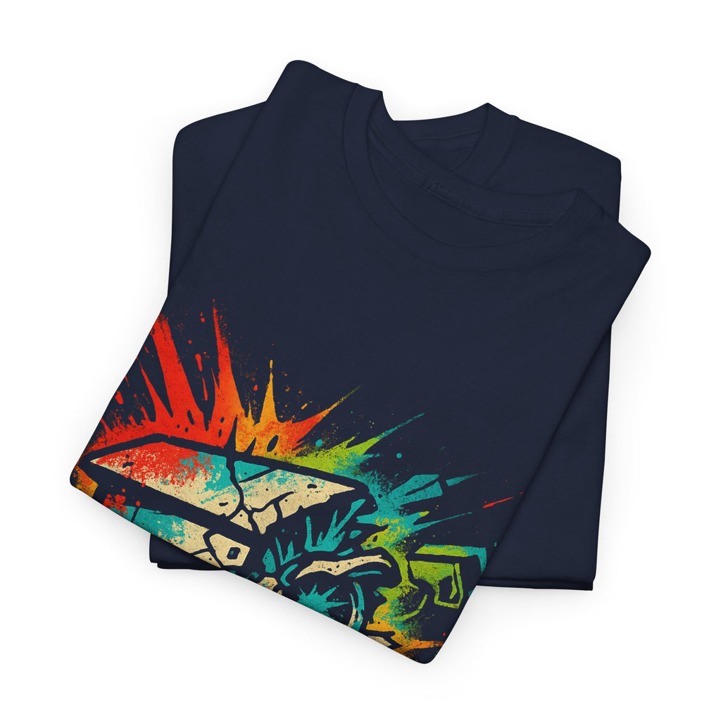 Colorful Splash Censorship Art Unisex Heavy Cotton Tee