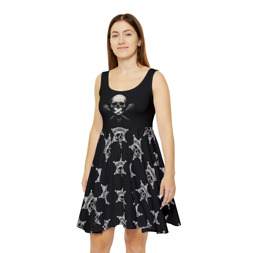 Gothic Skull Authority Women's Skater Dress