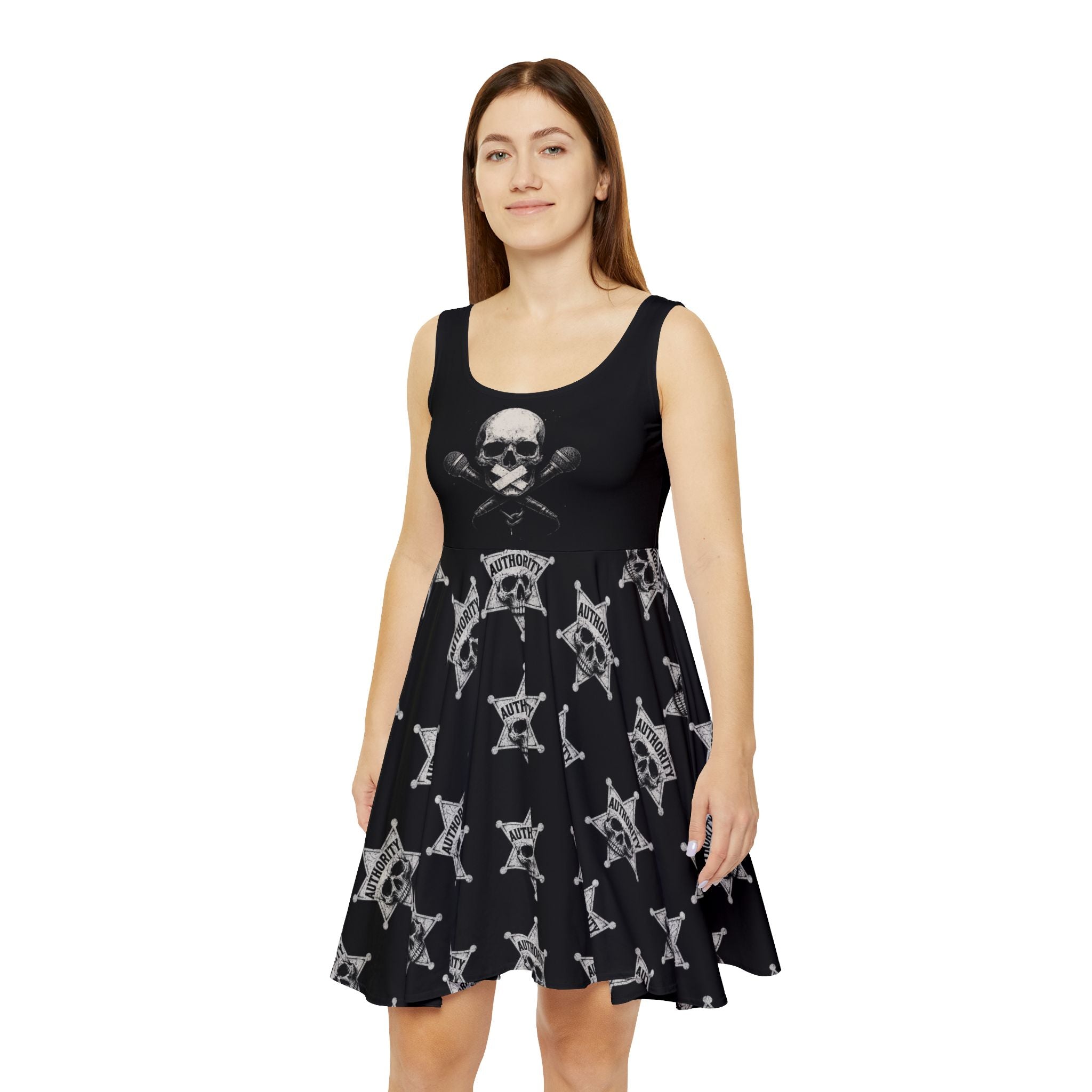 Gothic Skull Authority Women's Skater Dress