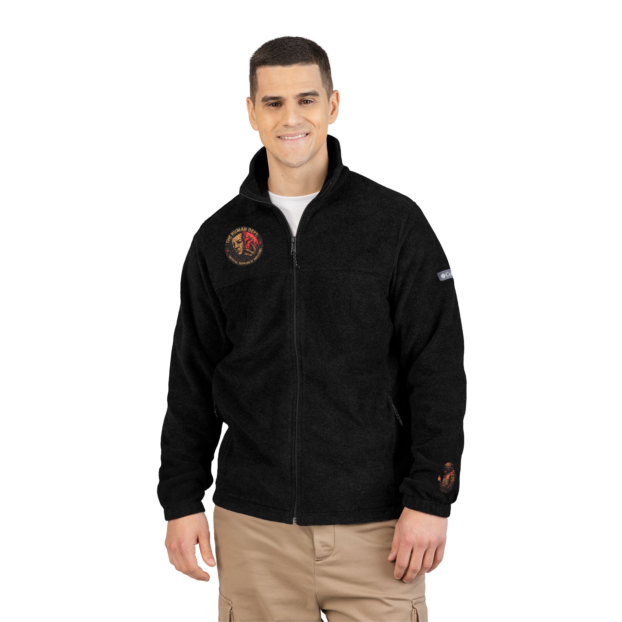 Embroidered Fleece Jacket for Cozy Adventures, Outdoor Layering, Perfect for Gifts, Camping, Hiking