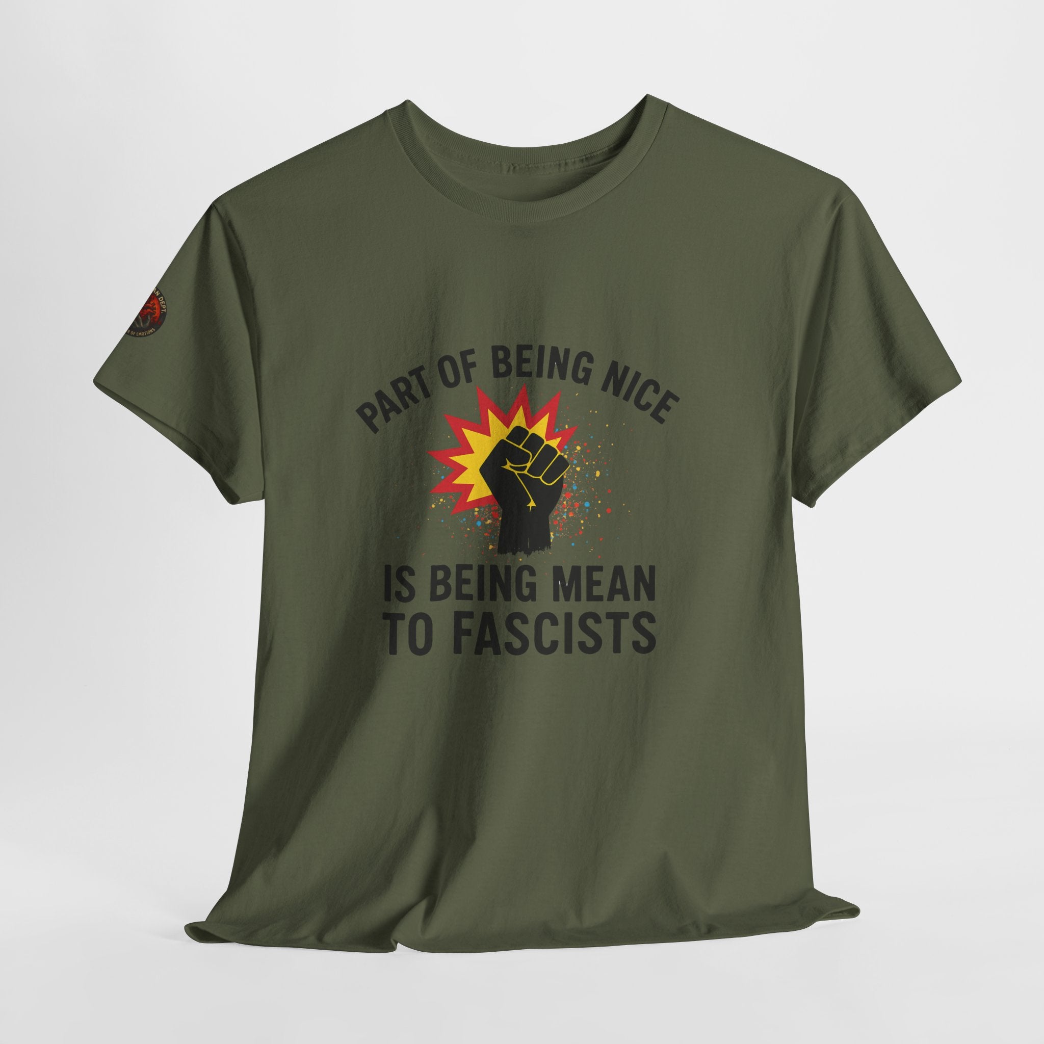 Unisex Protest Tee - "Part of Being Nice is Being Mean to Fascists" - Casual Activism Shirt, Social Justice Apparel, Gift for Allies, [...]