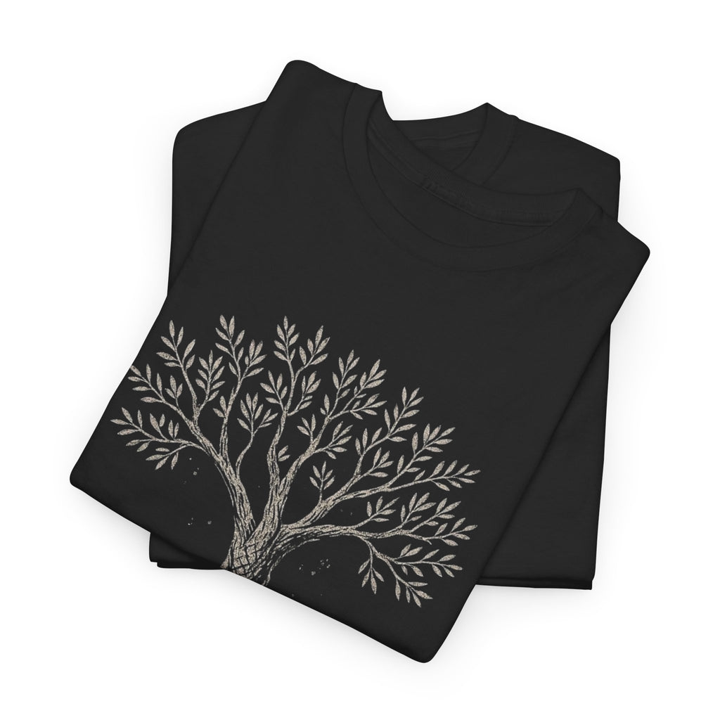 Nature Roots olive tree Unisex Heavy Cotton Tee - Comfortable And Stylish Graphic Shirt
