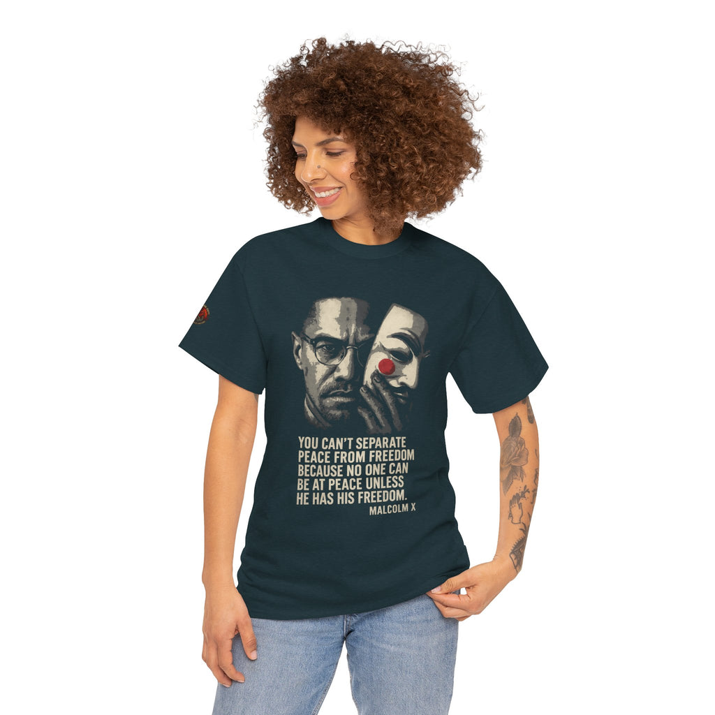 Graphic Tee with Malcom X Quote - Unisex