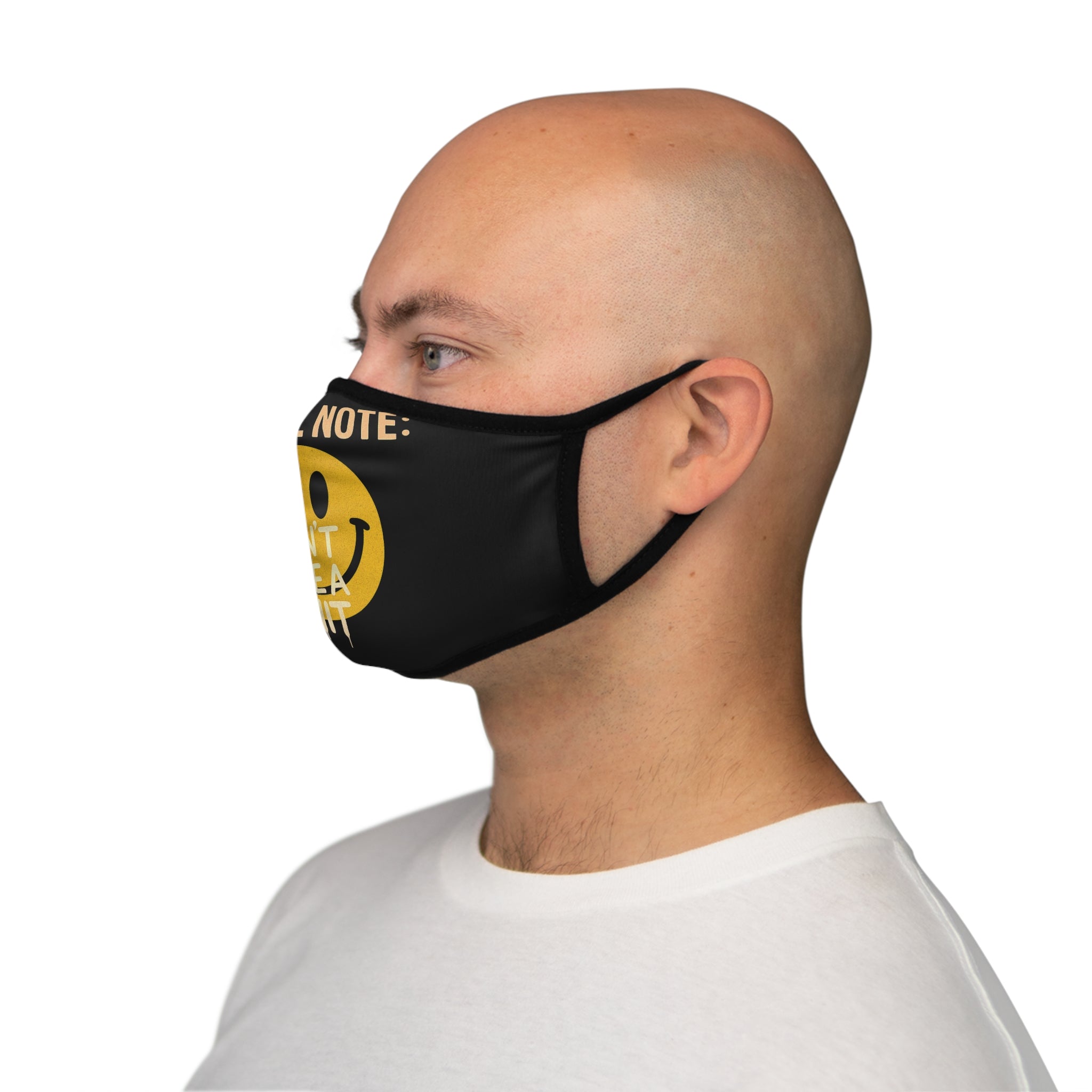 Funny Smile Face Mask, Mental Note Don't Give a Shit, Humor Mask, Gift for Adults, Quirky Face Covering