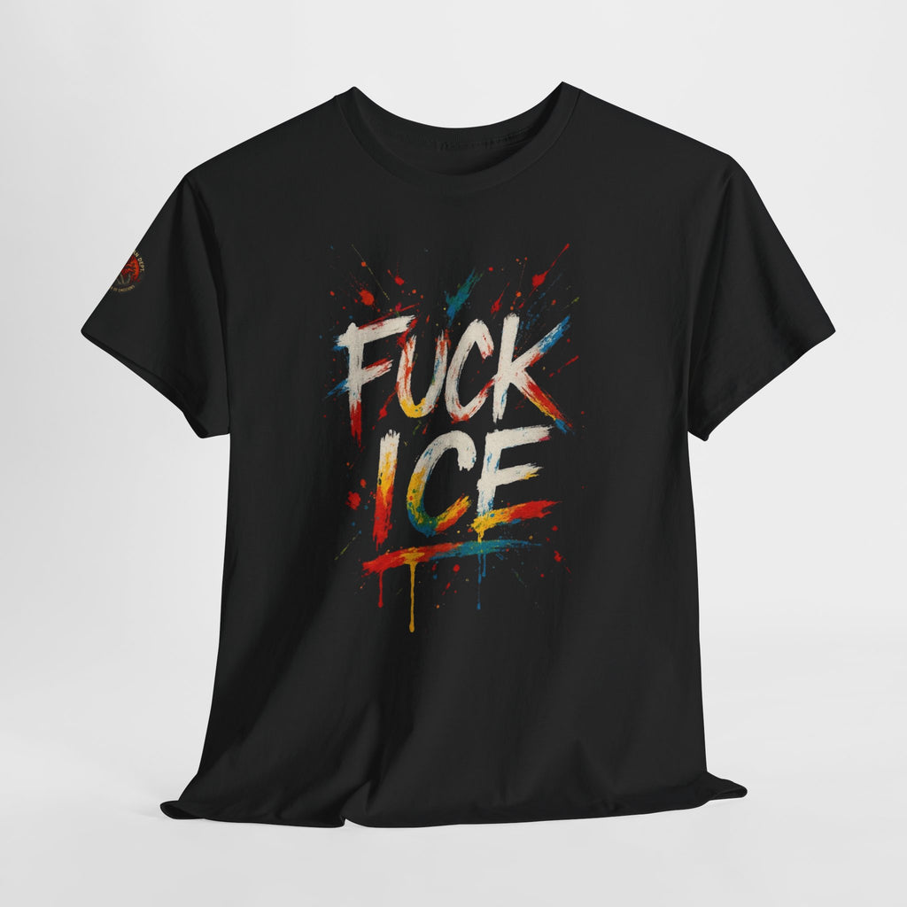 Bold Statement Tee: 'F*CK ICE' Unisex Heavy Cotton T-Shirt