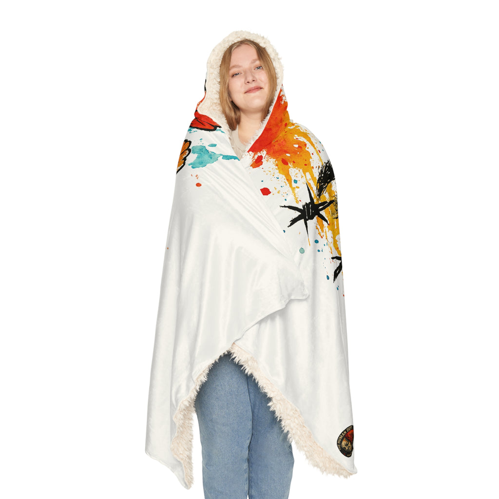 Vibrant Art Hoodie Blanket, Cozy Gift, Home Decor, Comfort Blanket, Warm Throw, Unique Artwork, Gift for Her