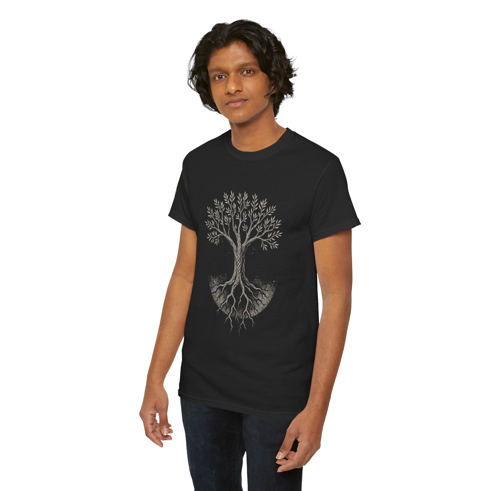 Nature Roots olive tree Unisex Heavy Cotton Tee - Comfortable And Stylish Graphic Shirt