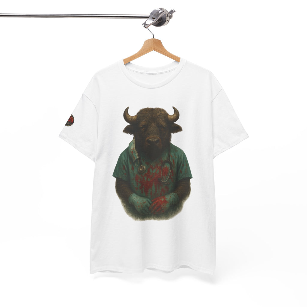 Artistic Graphic Tee, Bull T-Shirt, Unique Animal Design Shirt, Casual Wear, Gift for Animal Lovers