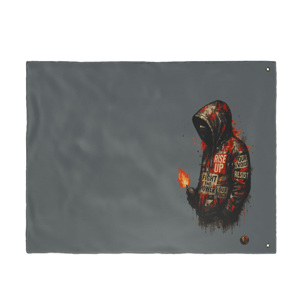 Edgy Double Sided Flag, Unique Art Flag, Protest Decor, Outdoor Wall Art, Home and Office Banner, Gift for Activists