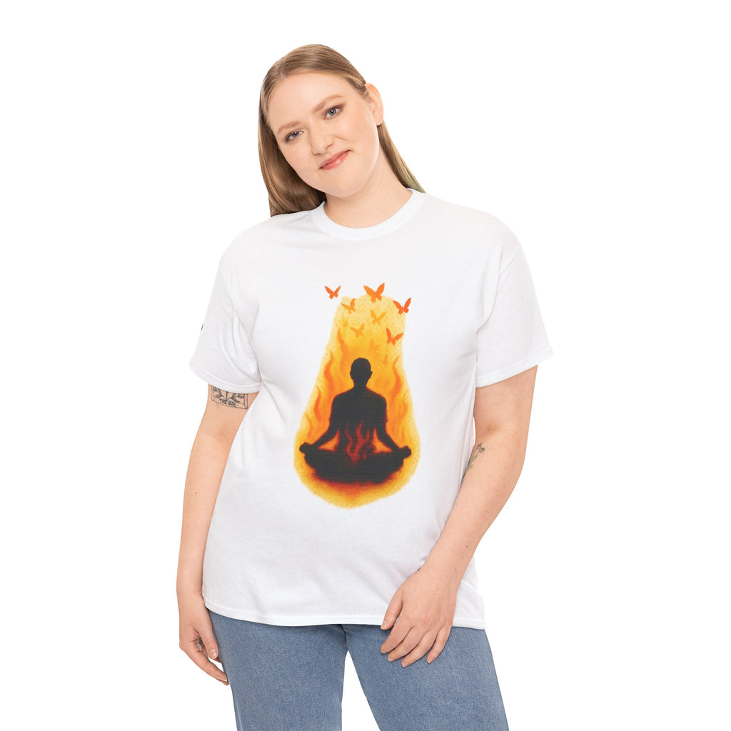 Unisex Heavy Cotton Tee/ Burning Peace