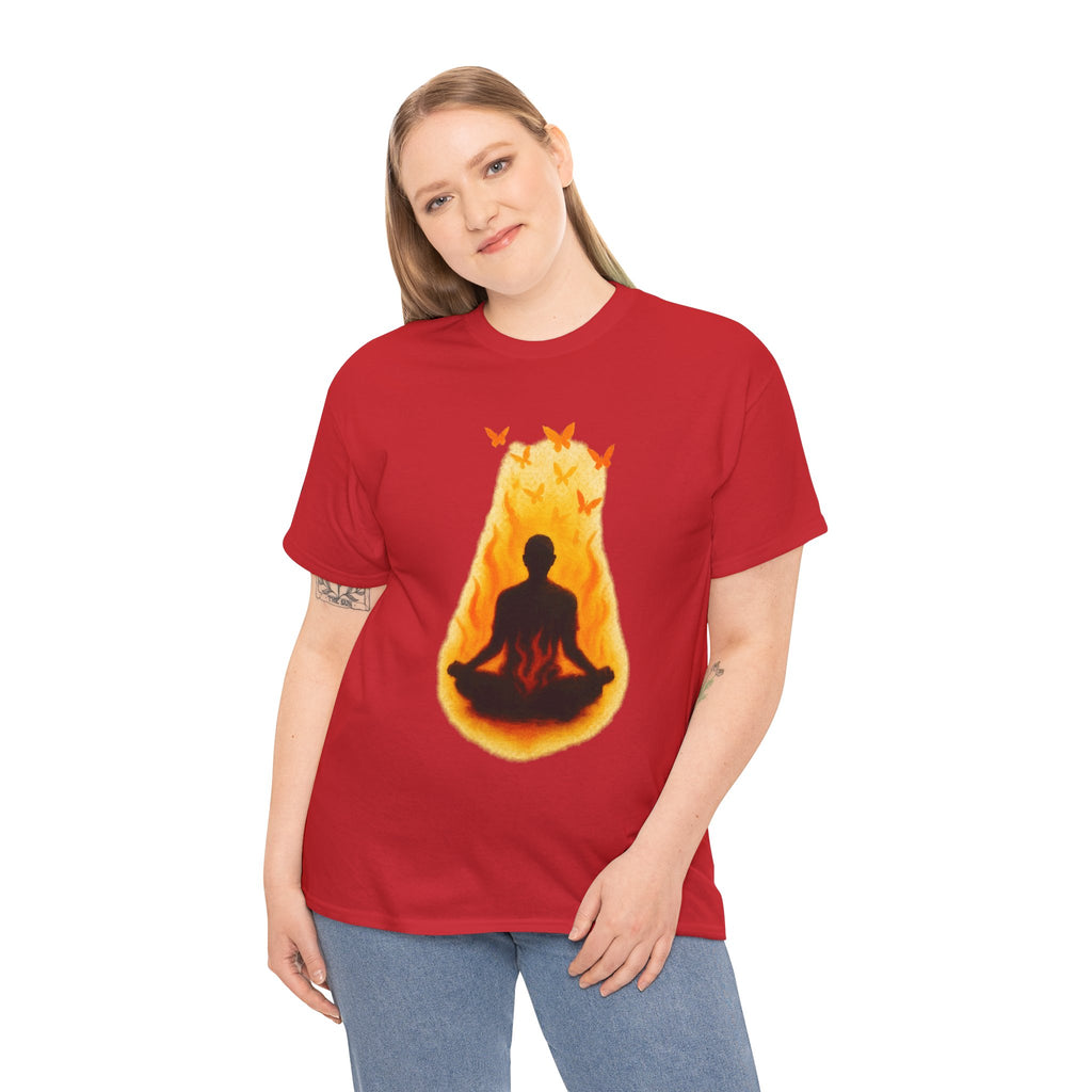Unisex Heavy Cotton Tee/ Burning Peace