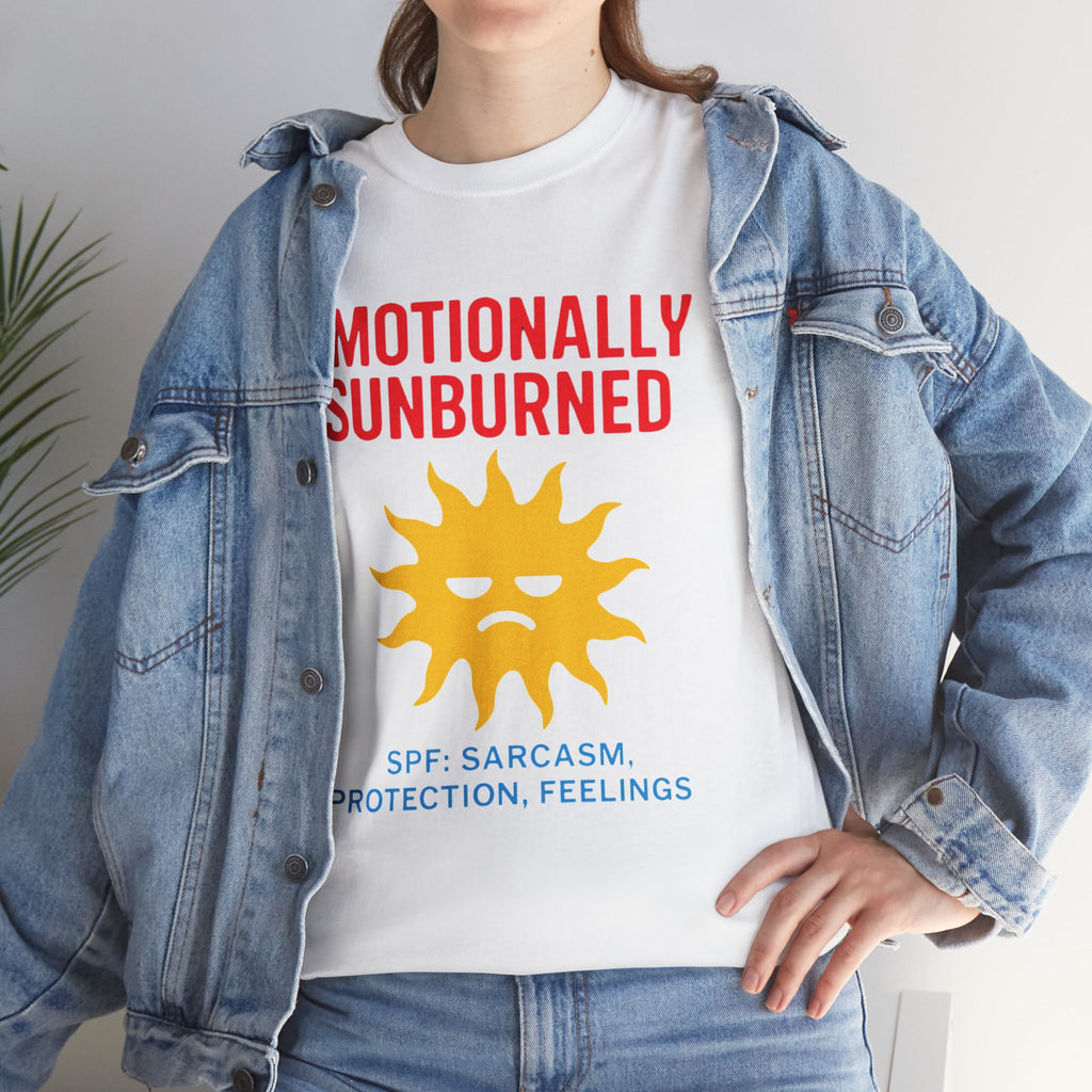 Unisex Heavy Cotton Tee/ Emotionally Sunburned