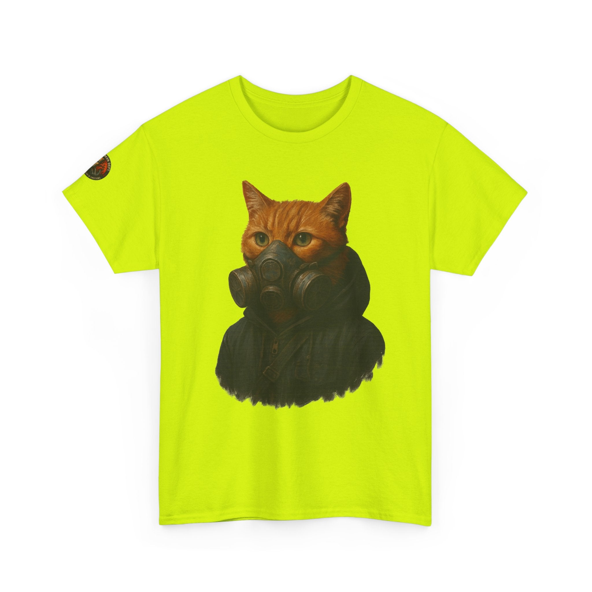 Unique Cat Art Tee, Unisex Heavy Cotton T-Shirt, Quirky Gift, Cat Lover Clothing, Pet Owner Apparel, Funny Graphic Tee