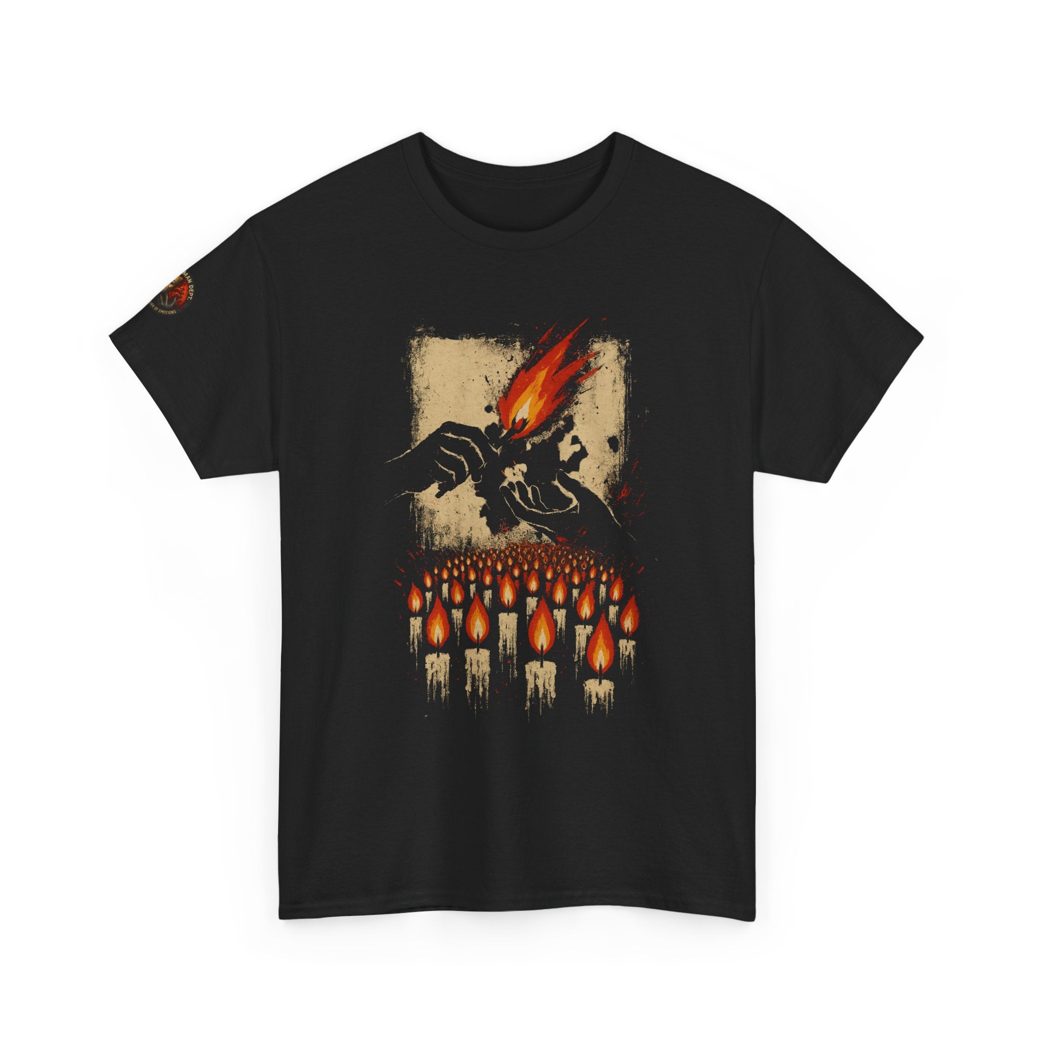 Graphic Tee - Symbolic Candles Society Hand Off Print