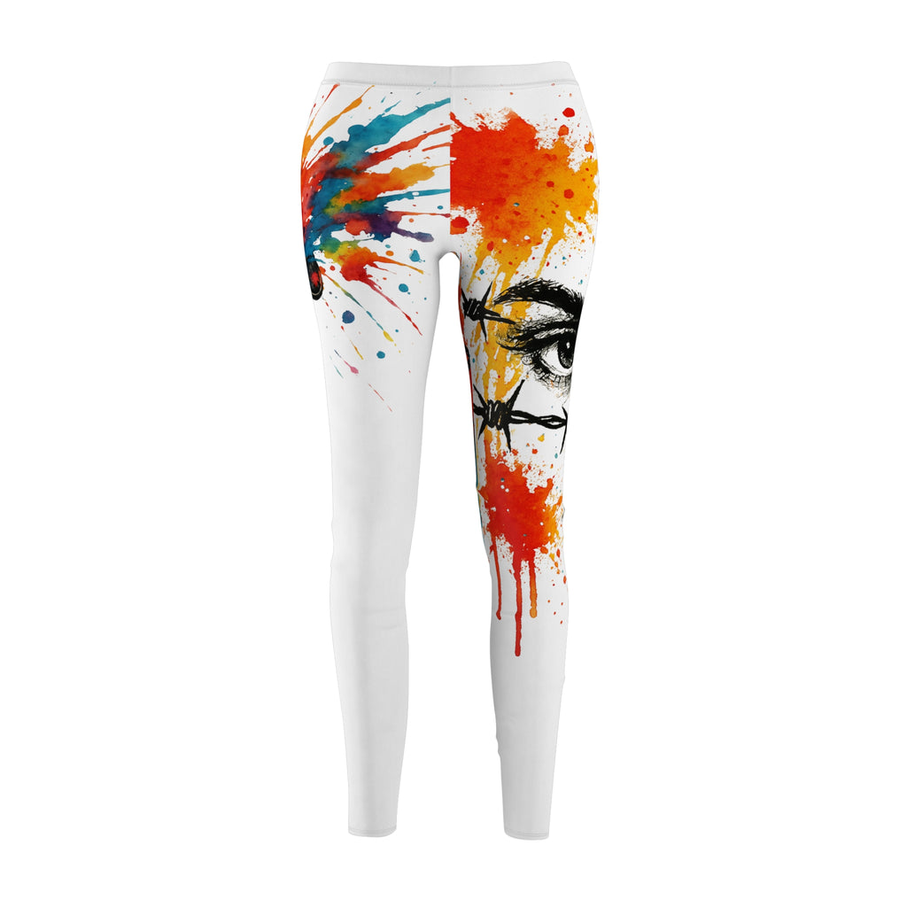 Artistic Women's Casual Leggings with Colorful Prints