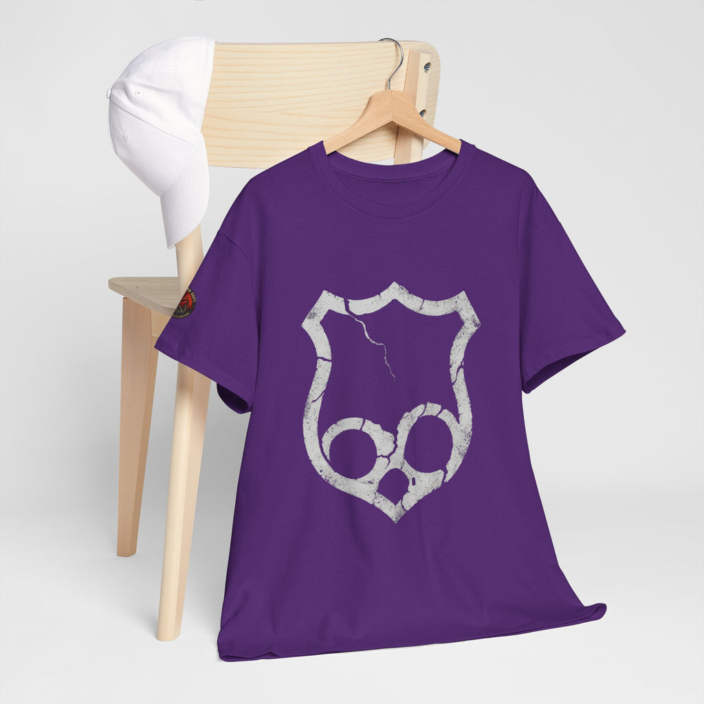 Cracked Shield Graphic Tee - Unisex Heavy Cotton T-Shirt