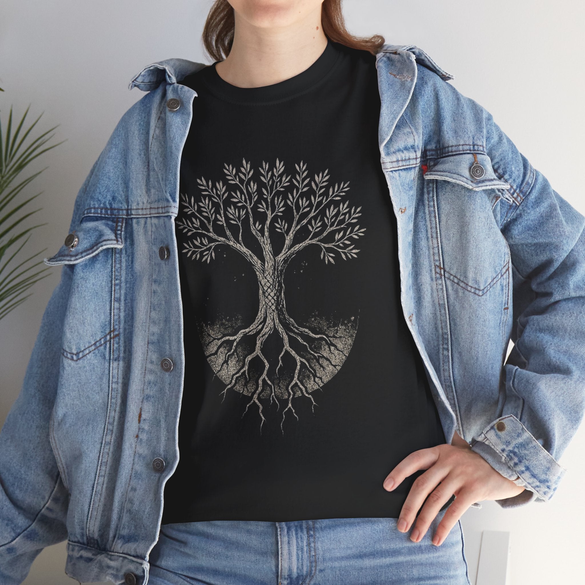 Nature Roots olive tree Unisex Heavy Cotton Tee - Comfortable And Stylish Graphic Shirt