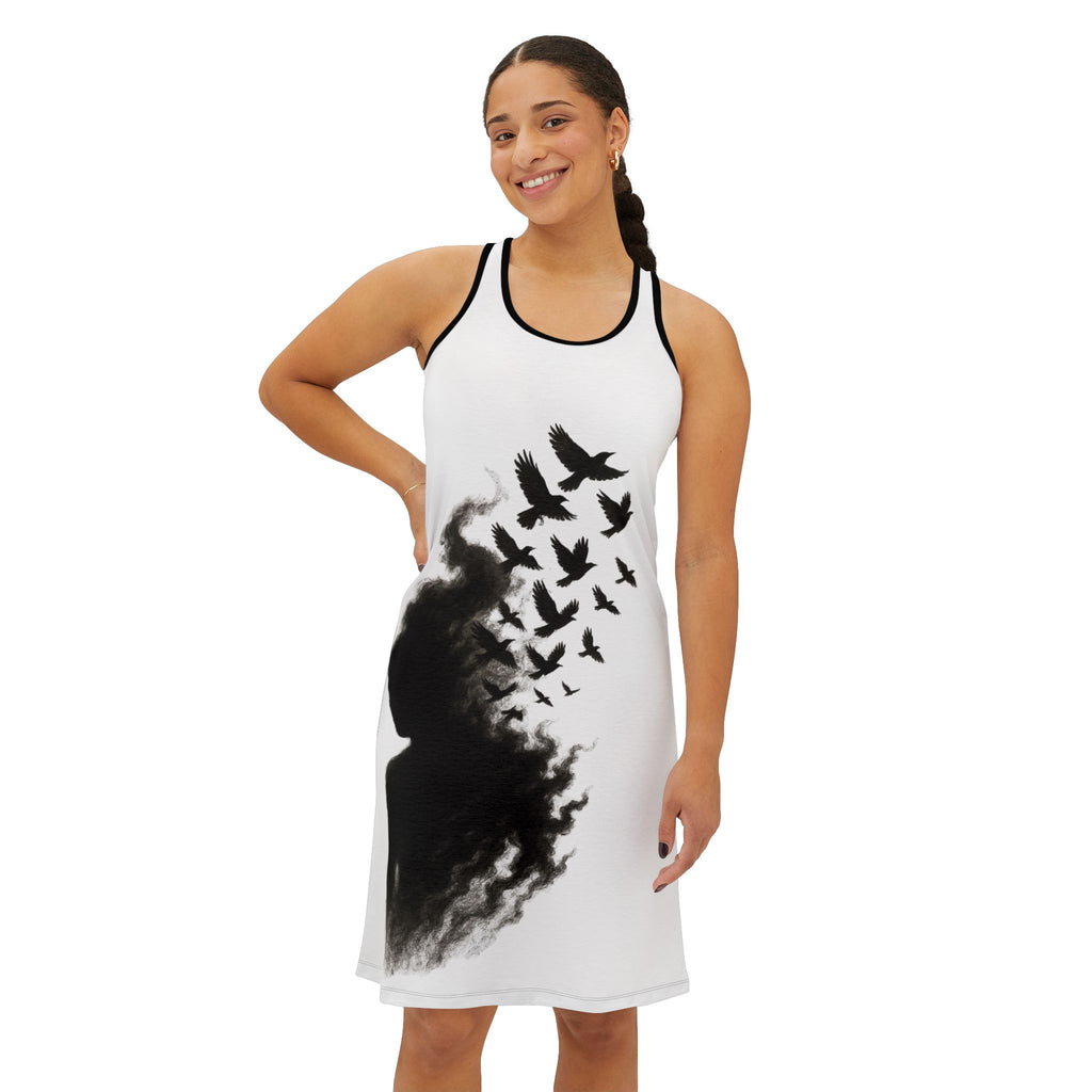 Women's Racerback Dress  Shadow of the Raven(AOP)