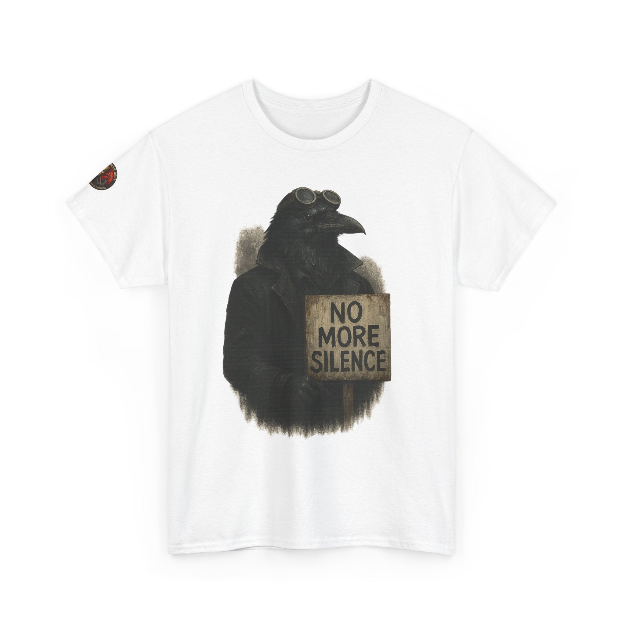 Raven Protest Tee - Unisex Heavy Cotton Tee, Graphic Shirt for Activists, Statement T-Shirt, Gift for Social Justice Advocates, No [...]